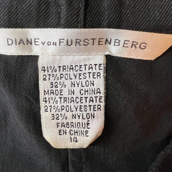 Diane Von Furstenberg Womens Pants 14 Black Crop Ankle Tassel Belted Pockets - Picture 7 of 7